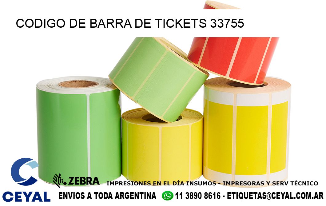 CODIGO DE BARRA DE TICKETS 33755