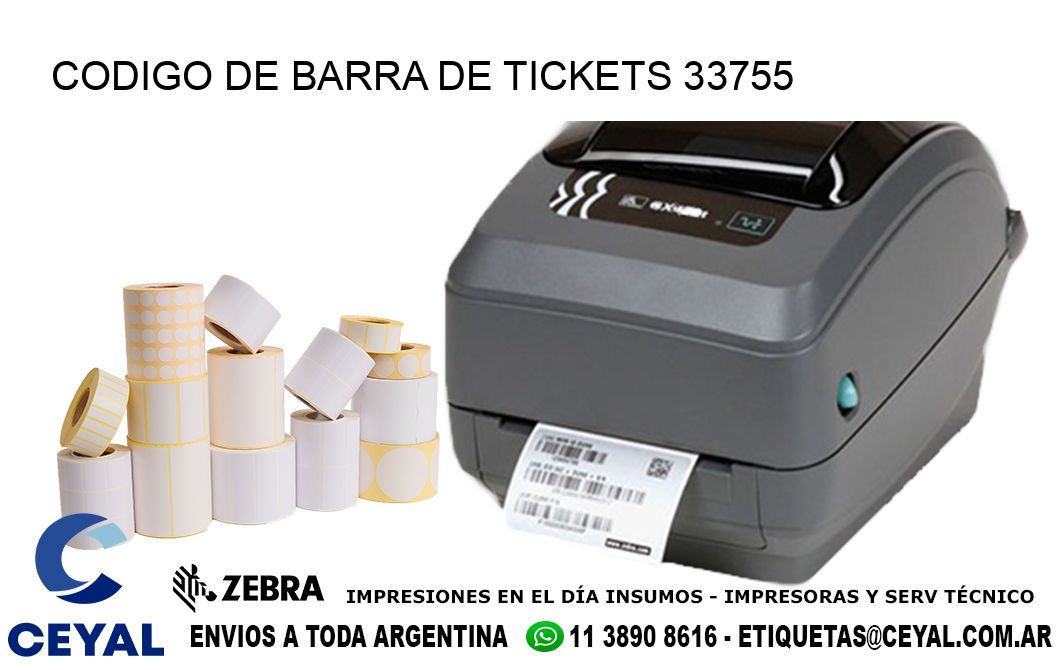 CODIGO DE BARRA DE TICKETS 33755