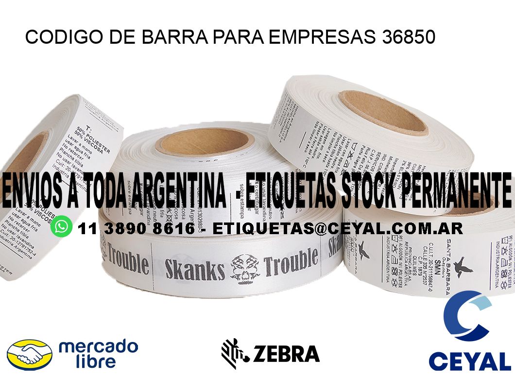 CODIGO DE BARRA PARA EMPRESAS 36850