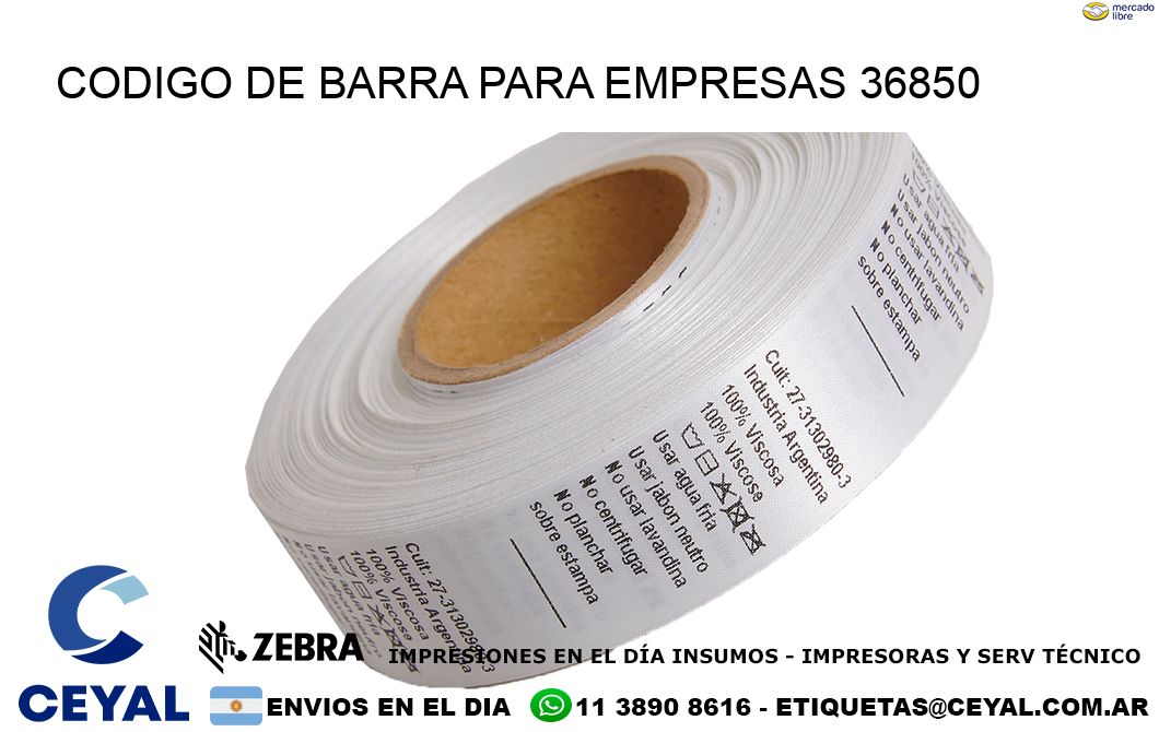 CODIGO DE BARRA PARA EMPRESAS 36850