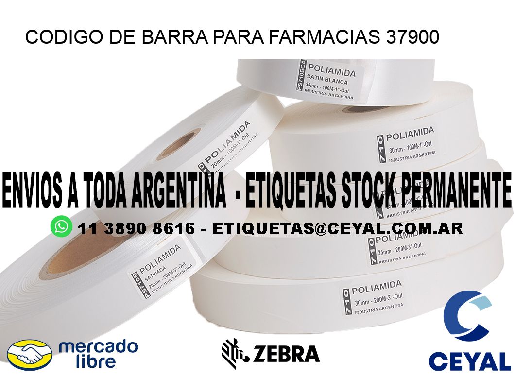 CODIGO DE BARRA PARA FARMACIAS 37900