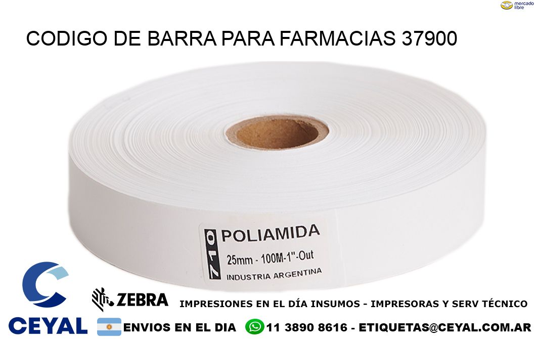 CODIGO DE BARRA PARA FARMACIAS 37900