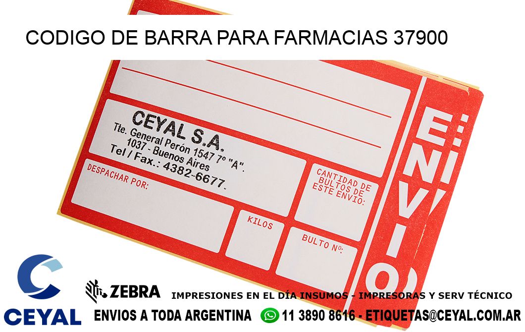 CODIGO DE BARRA PARA FARMACIAS 37900