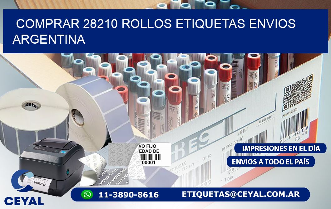 COMPRAR 28210 ROLLOS ETIQUETAS ENVIOS ARGENTINA