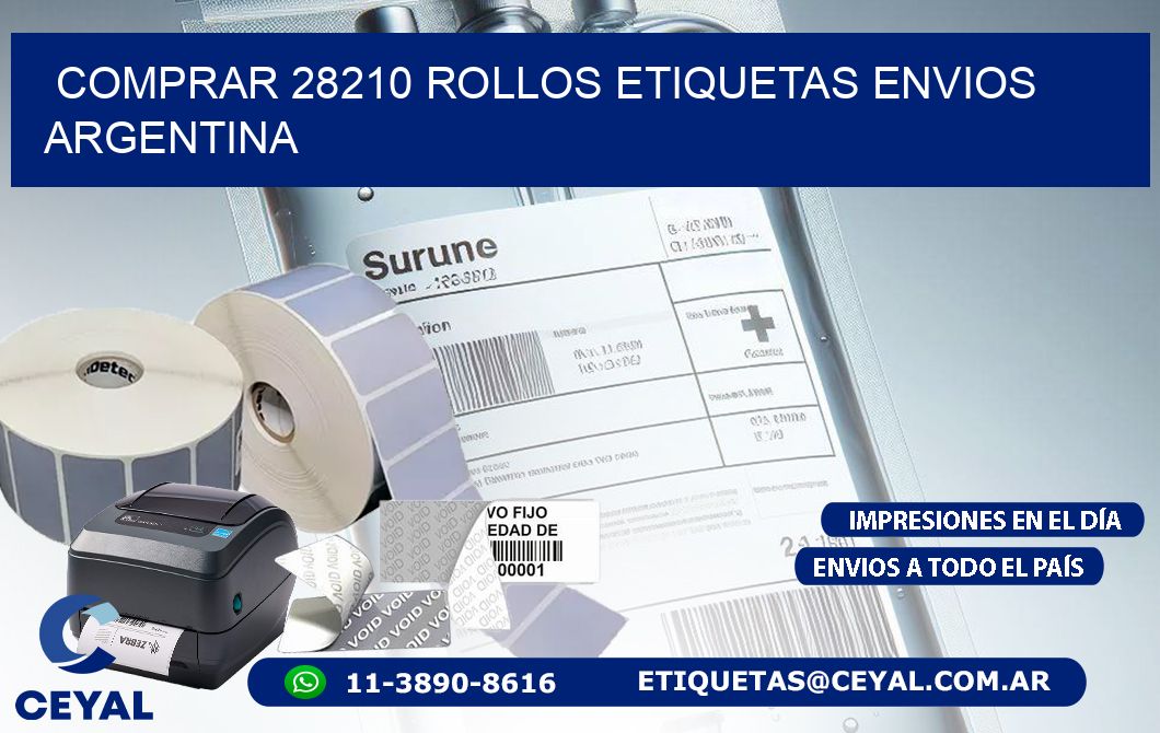 COMPRAR 28210 ROLLOS ETIQUETAS ENVIOS ARGENTINA