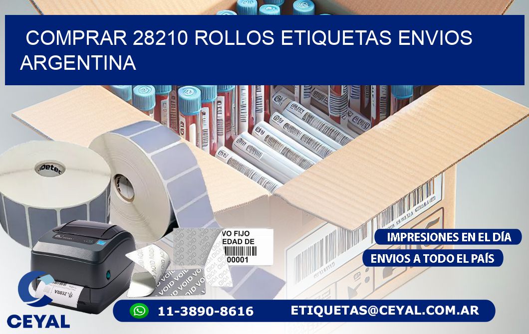 COMPRAR 28210 ROLLOS ETIQUETAS ENVIOS ARGENTINA