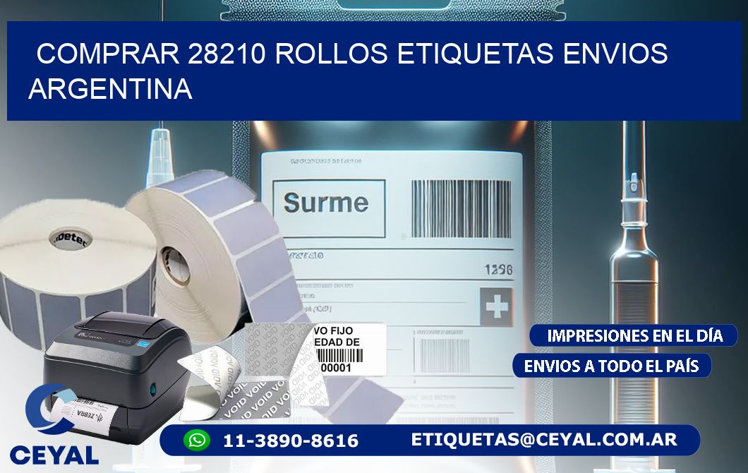 COMPRAR 28210 ROLLOS ETIQUETAS ENVIOS ARGENTINA