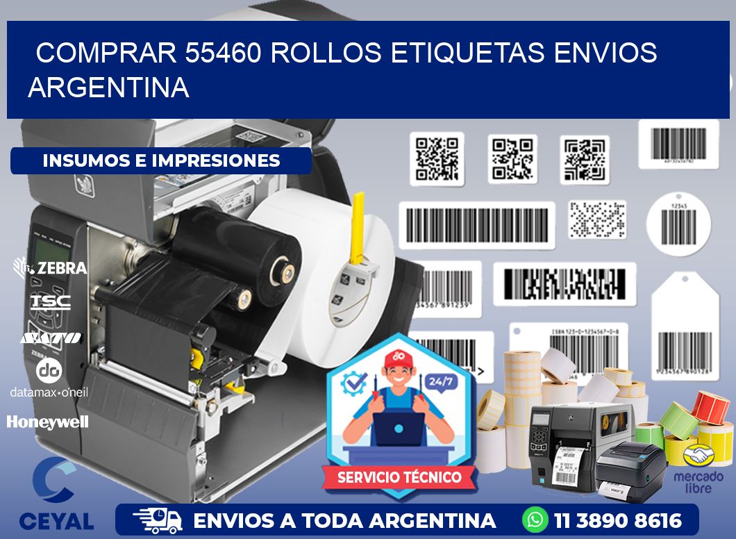 COMPRAR 55460 ROLLOS ETIQUETAS ENVIOS ARGENTINA