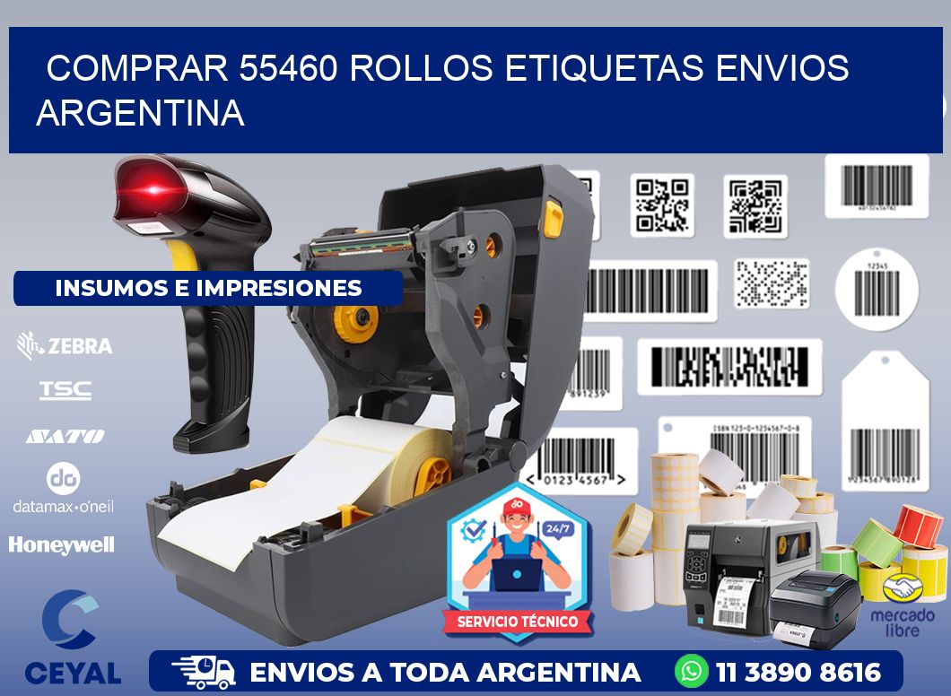 COMPRAR 55460 ROLLOS ETIQUETAS ENVIOS ARGENTINA