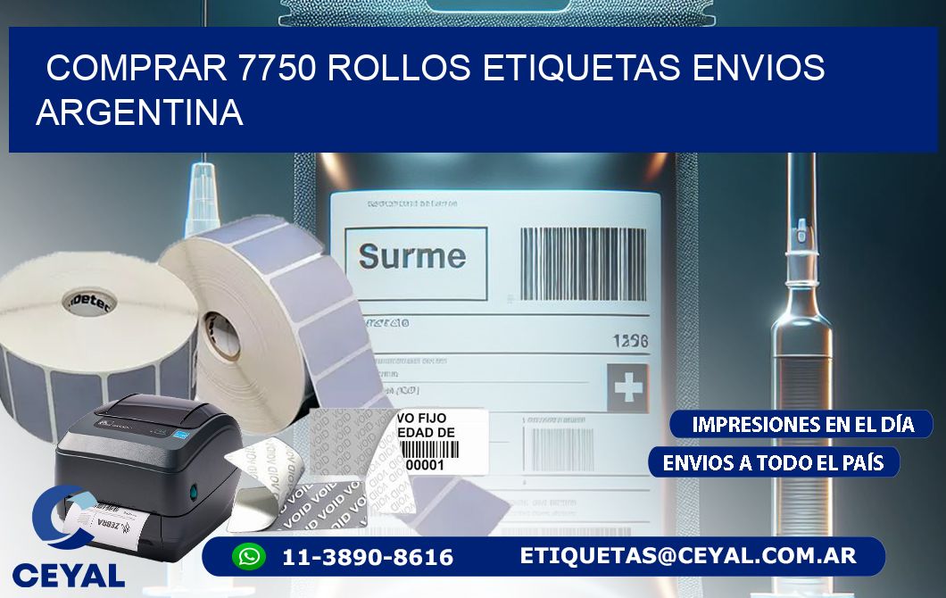 COMPRAR 7750 ROLLOS ETIQUETAS ENVIOS ARGENTINA