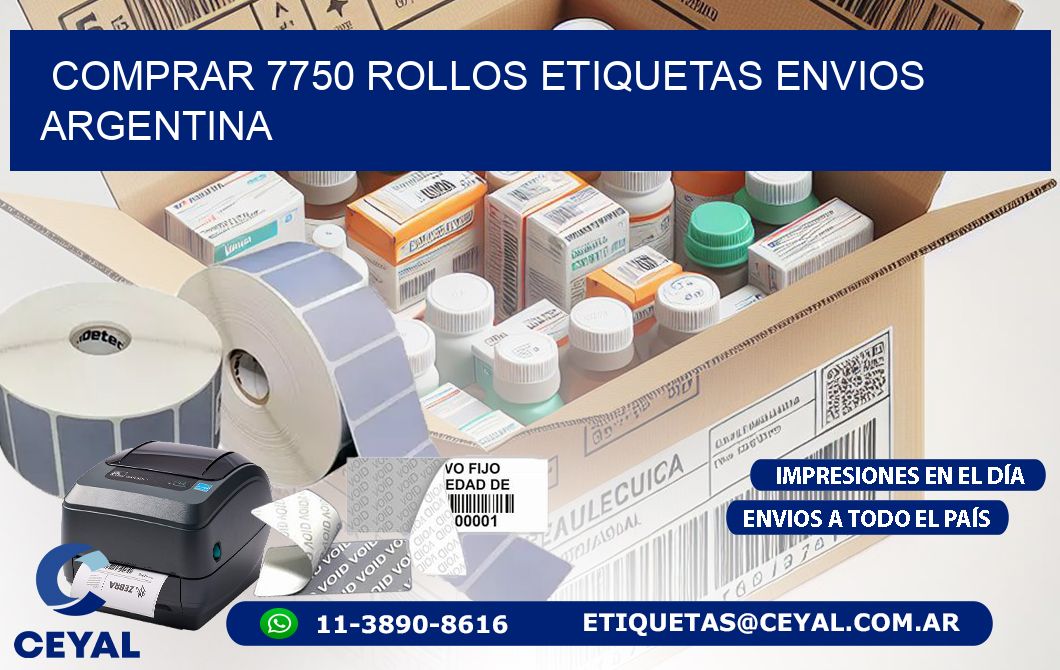 COMPRAR 7750 ROLLOS ETIQUETAS ENVIOS ARGENTINA
