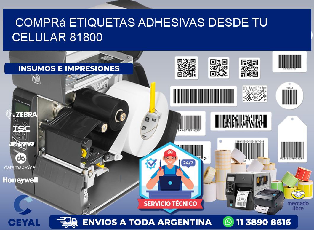 Comprá Etiquetas Adhesivas Desde tu Celular 81800