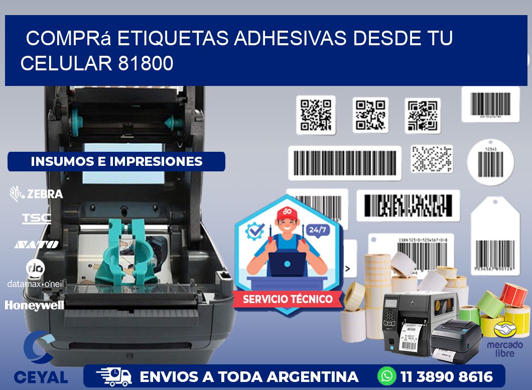 Comprá Etiquetas Adhesivas Desde tu Celular 81800
