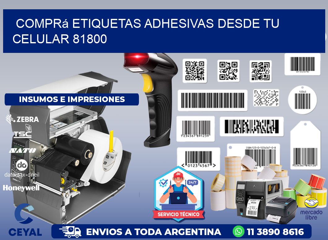 Comprá Etiquetas Adhesivas Desde tu Celular 81800