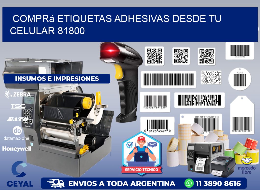 Comprá Etiquetas Adhesivas Desde tu Celular 81800