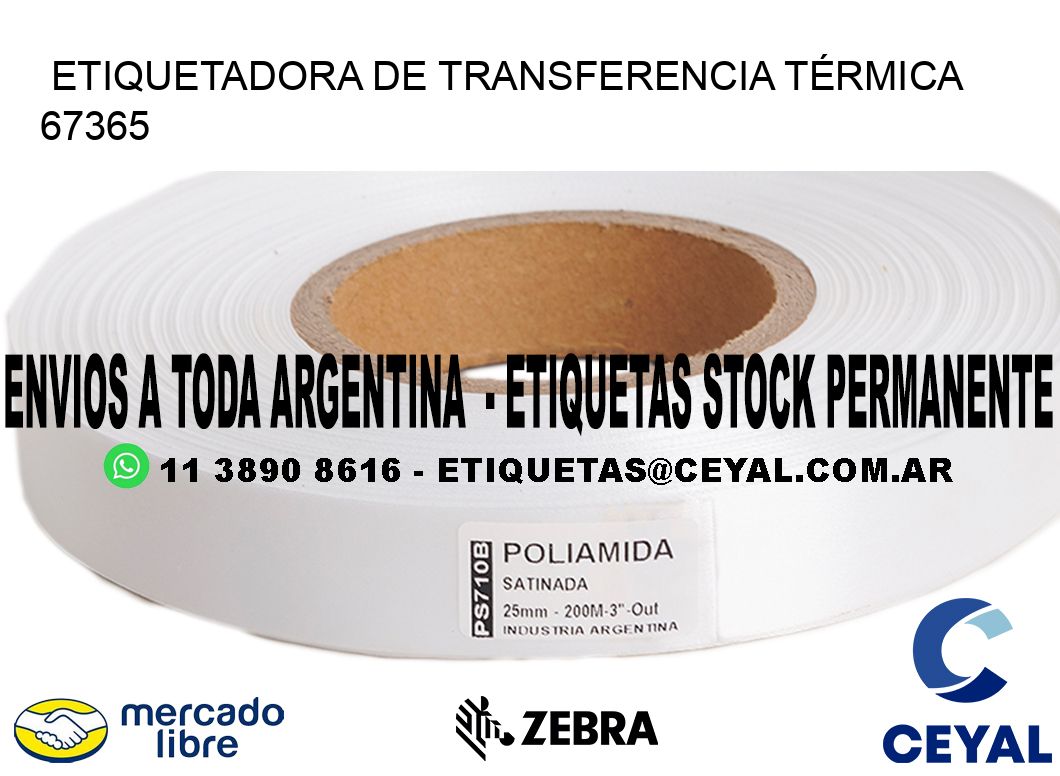 ETIQUETADORA DE TRANSFERENCIA TÉRMICA 67365