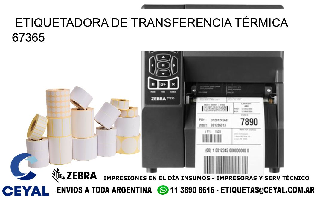 ETIQUETADORA DE TRANSFERENCIA TÉRMICA 67365