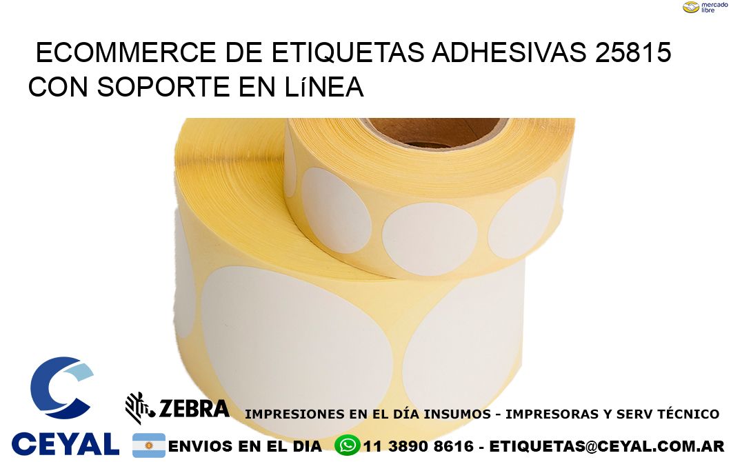 Ecommerce de Etiquetas Adhesivas 25815 con Soporte en Línea
