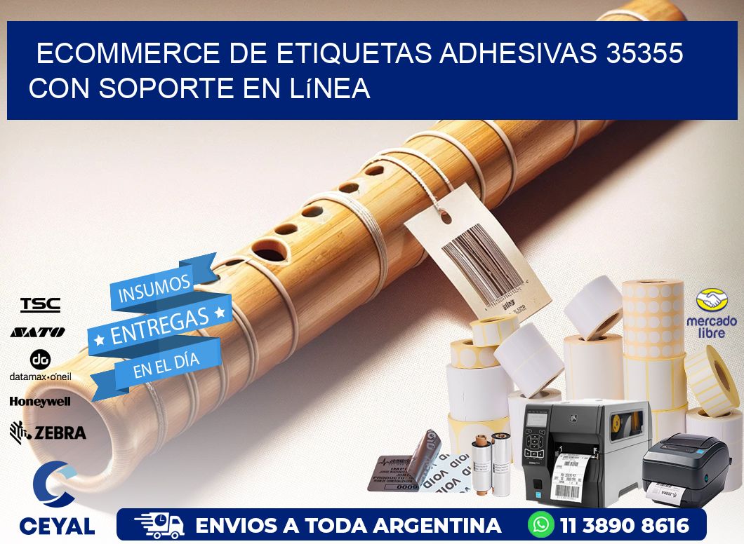 Ecommerce de Etiquetas Adhesivas 35355 con Soporte en Línea