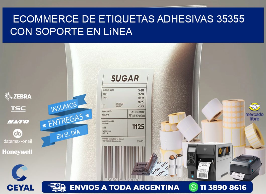 Ecommerce de Etiquetas Adhesivas 35355 con Soporte en Línea