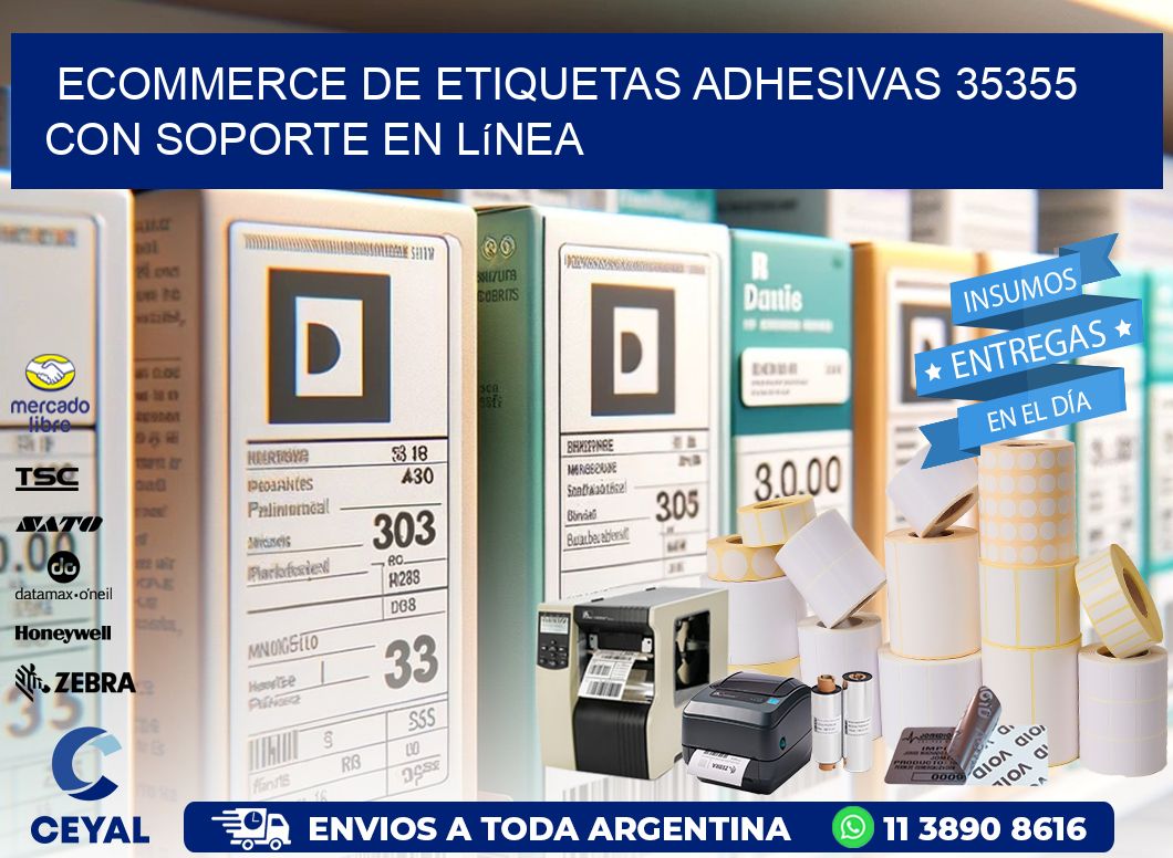 Ecommerce de Etiquetas Adhesivas 35355 con Soporte en Línea