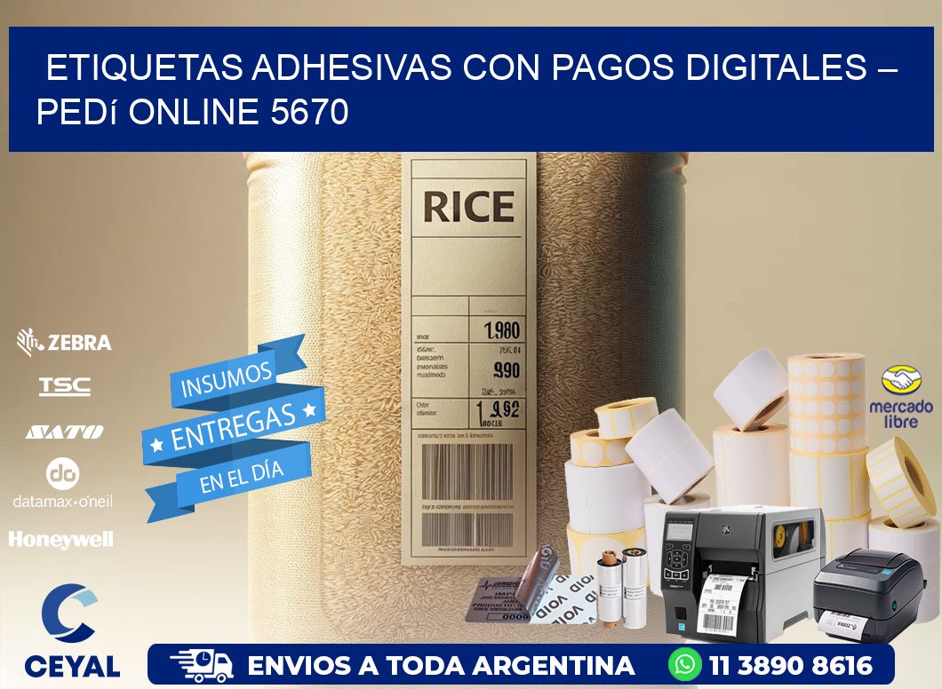 Etiquetas Adhesivas con Pagos Digitales – Pedí Online 5670