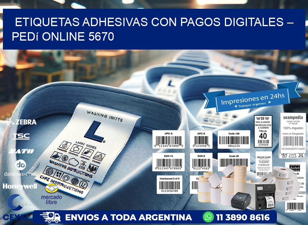 Etiquetas Adhesivas con Pagos Digitales – Pedí Online 5670