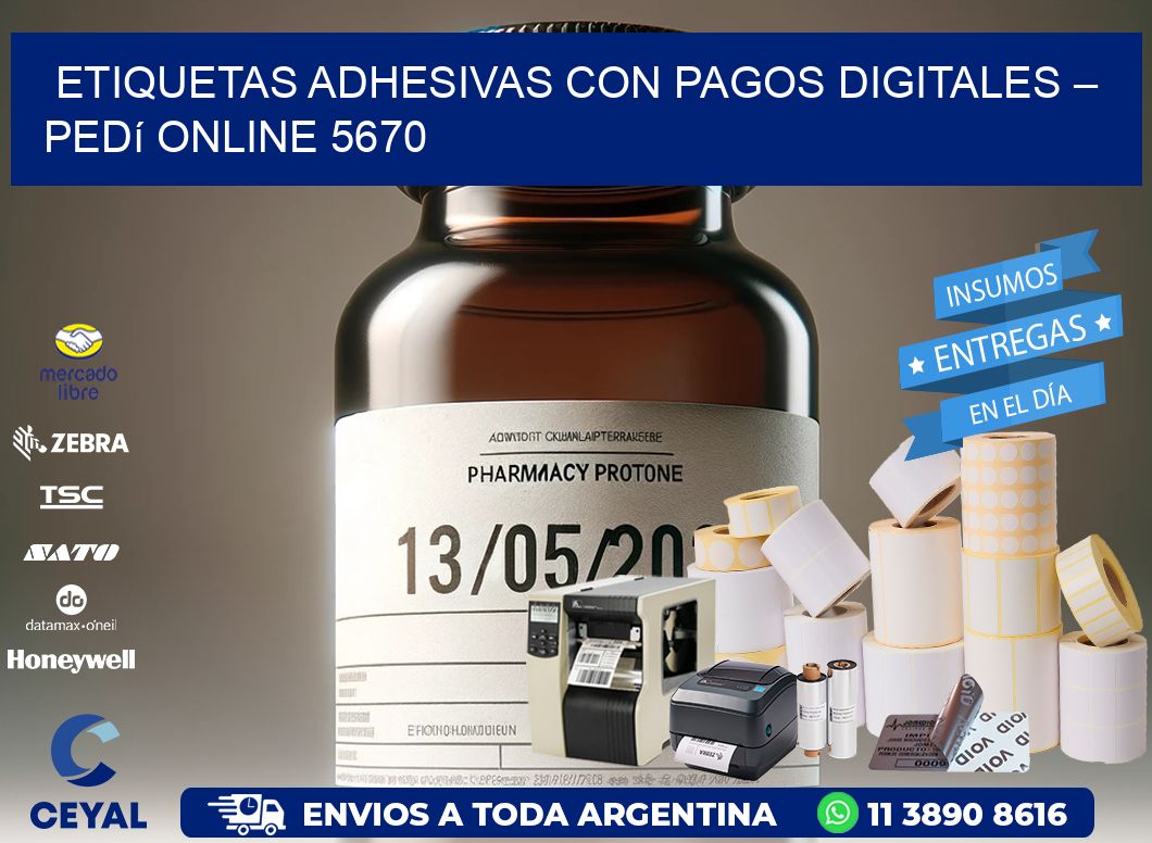 Etiquetas Adhesivas con Pagos Digitales – Pedí Online 5670