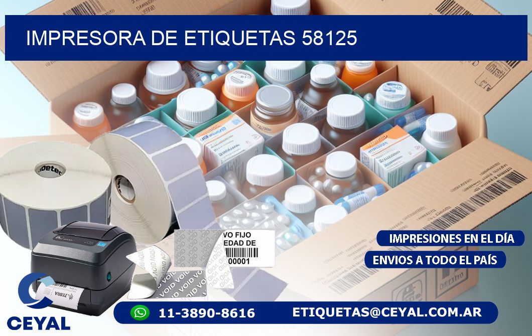 IMPRESORA DE ETIQUETAS 58125