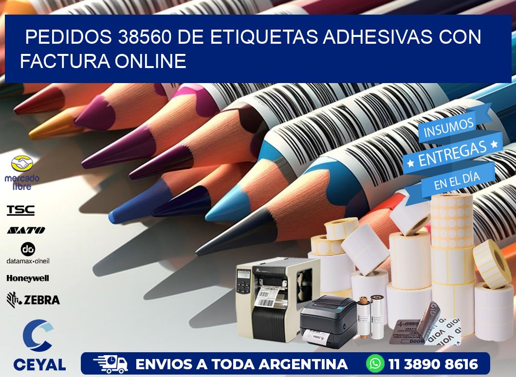 Pedidos 38560 de Etiquetas Adhesivas con Factura Online
