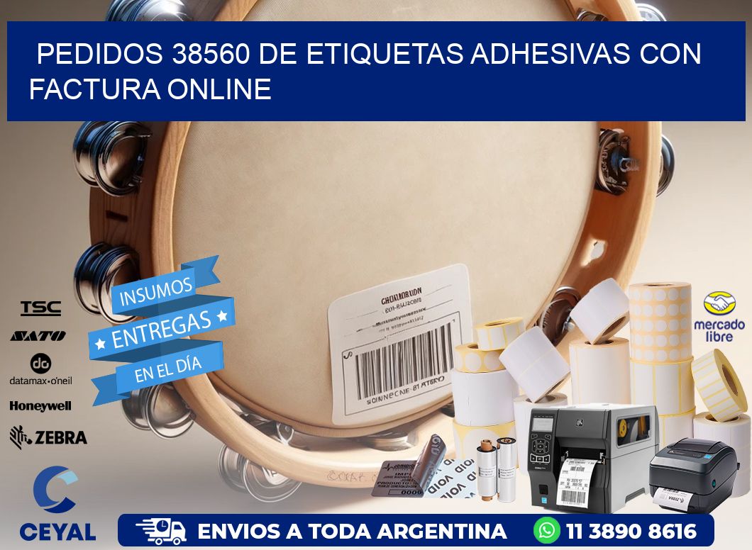Pedidos 38560 de Etiquetas Adhesivas con Factura Online