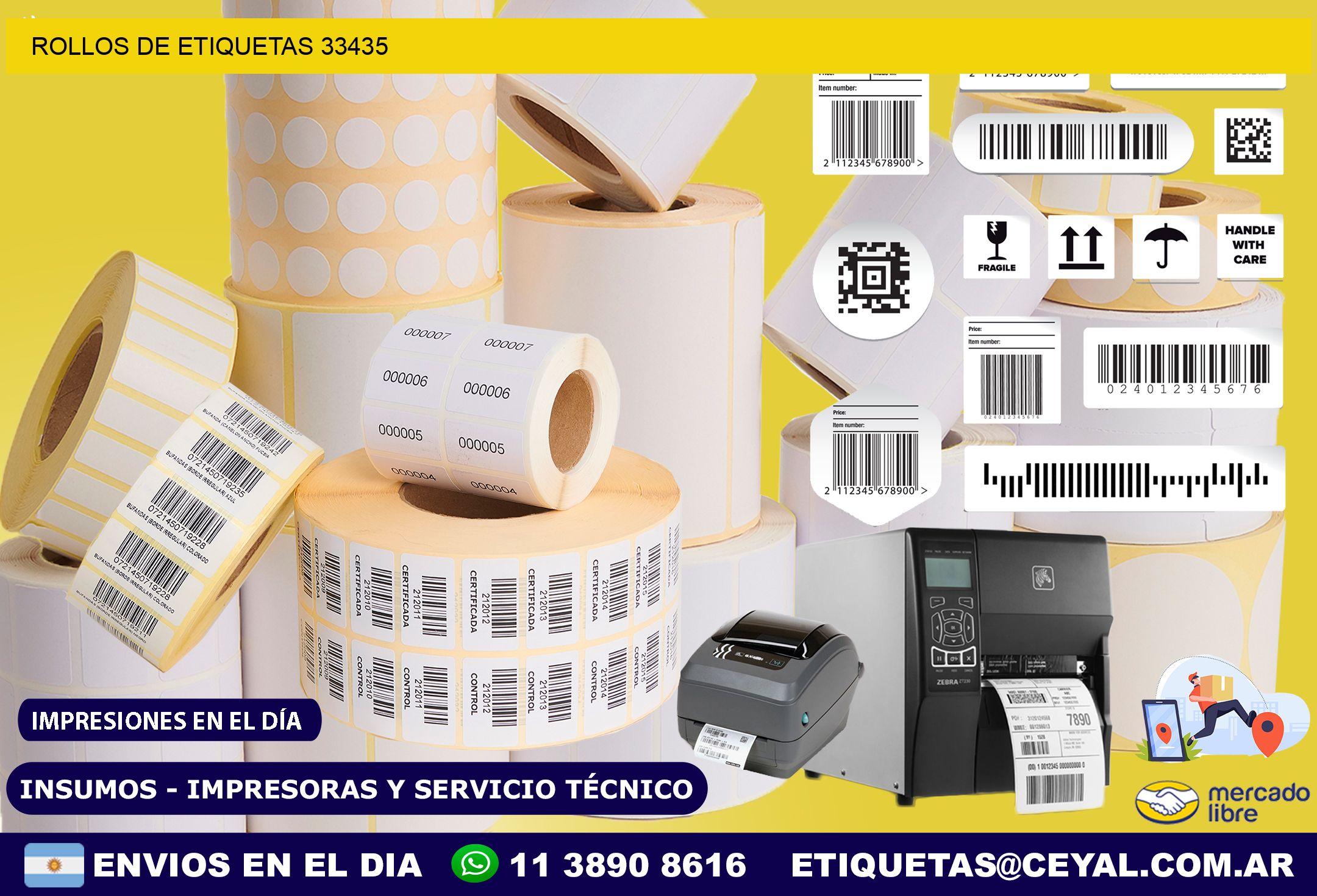 ROLLOS DE ETIQUETAS 33435