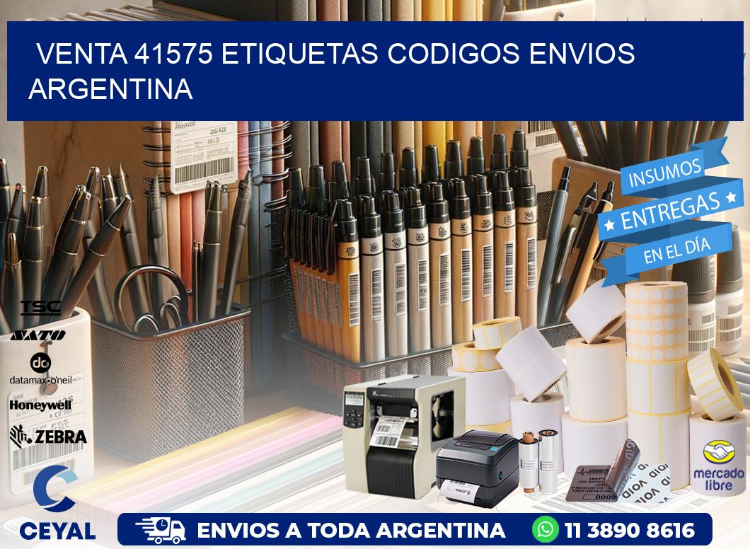 VENTA 41575 ETIQUETAS CODIGOS ENVIOS ARGENTINA