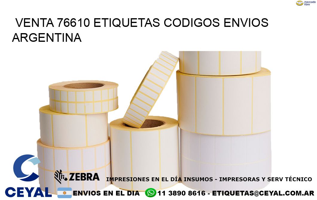 VENTA 76610 ETIQUETAS CODIGOS ENVIOS ARGENTINA