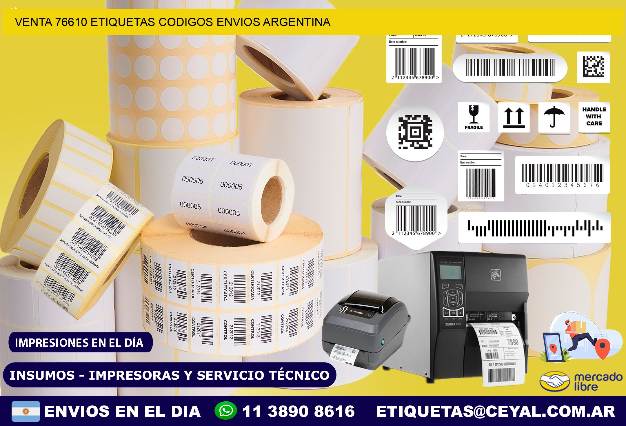 VENTA 76610 ETIQUETAS CODIGOS ENVIOS ARGENTINA