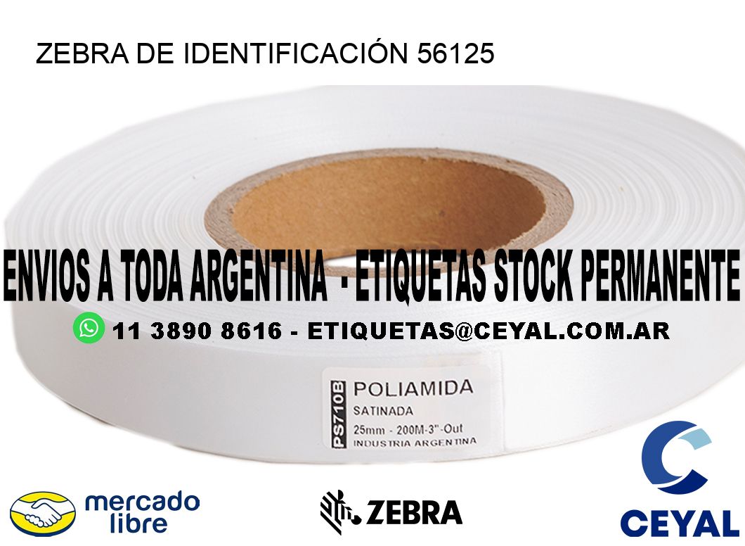 ZEBRA DE IDENTIFICACIÓN 56125
