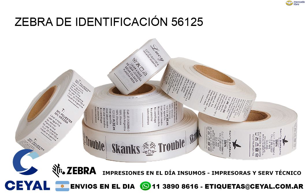ZEBRA DE IDENTIFICACIÓN 56125