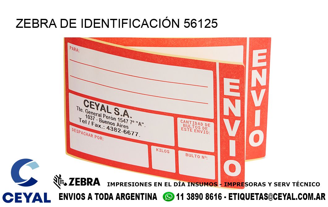 ZEBRA DE IDENTIFICACIÓN 56125