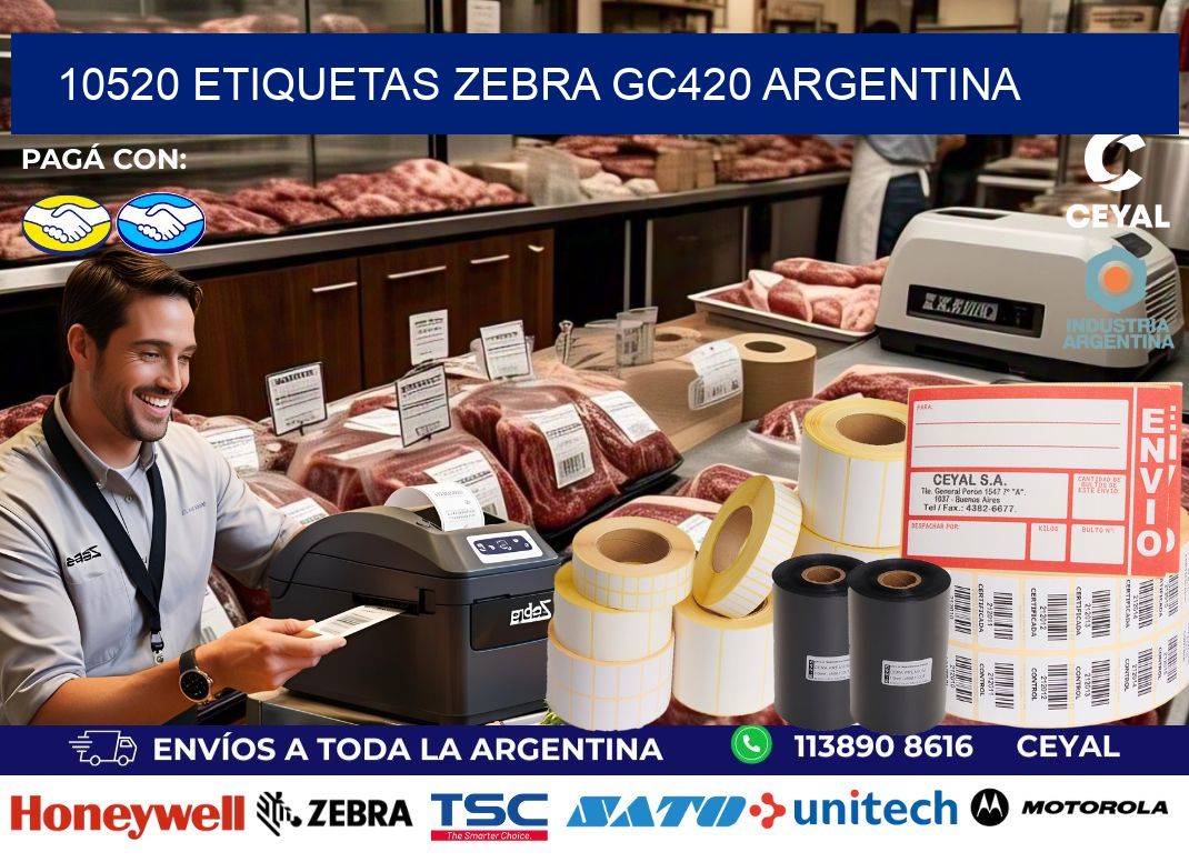 10520 etiquetas zebra gc420 argentina