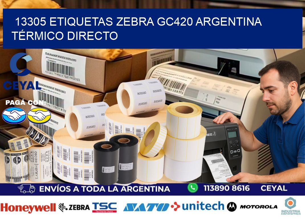 13305 etiquetas zebra gc420 argentina TÉRMICO DIRECTO