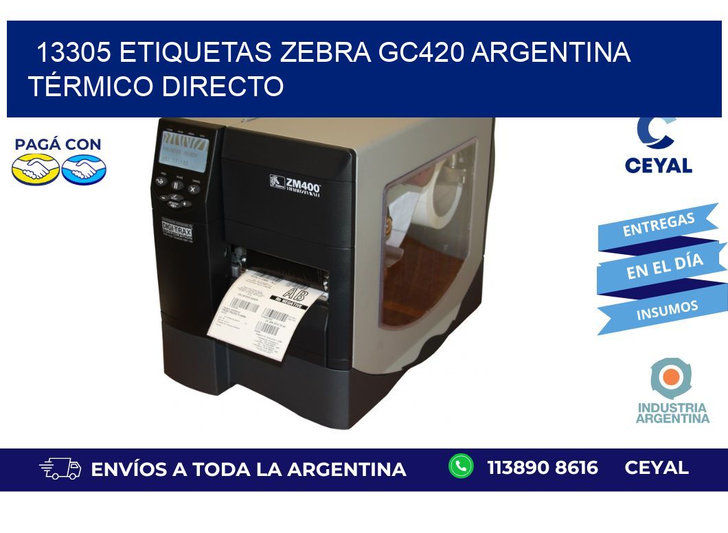 13305 etiquetas zebra gc420 argentina TÉRMICO DIRECTO