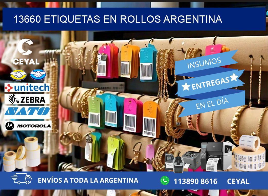 13660 ETIQUETAS EN ROLLOS ARGENTINA