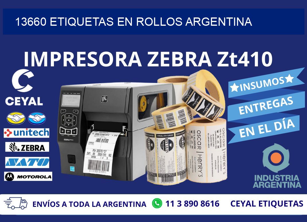 13660 ETIQUETAS EN ROLLOS ARGENTINA