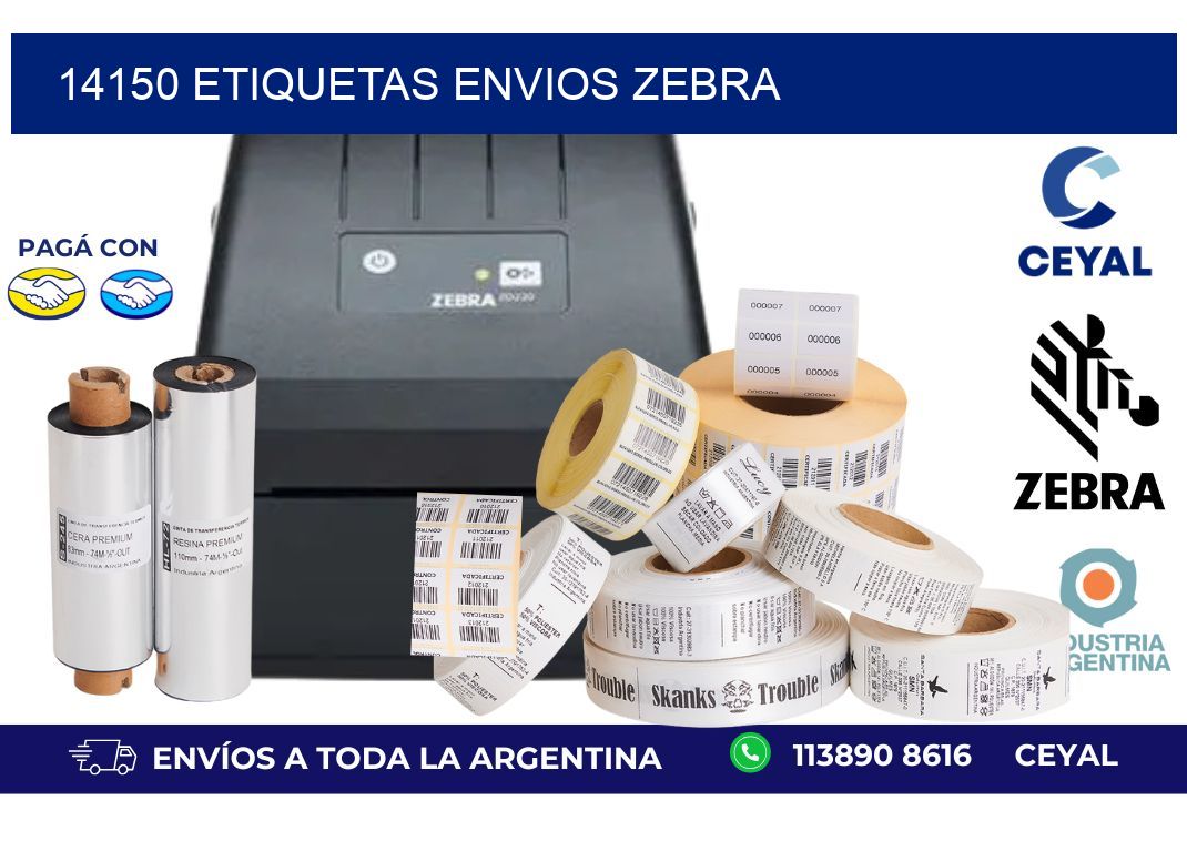 14150 ETIQUETAS ENVIOS ZEBRA