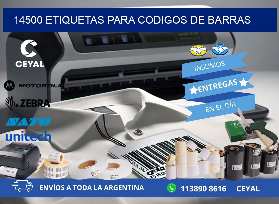 14500 ETIQUETAS PARA CODIGOS DE BARRAS