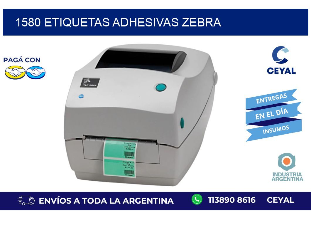 1580 ETIQUETAS ADHESIVAS ZEBRA