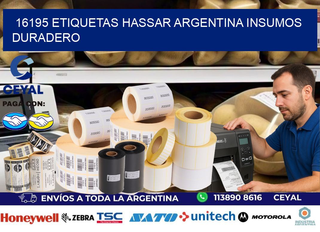 16195 etiquetas hassar argentina INSUMOS DURADERO