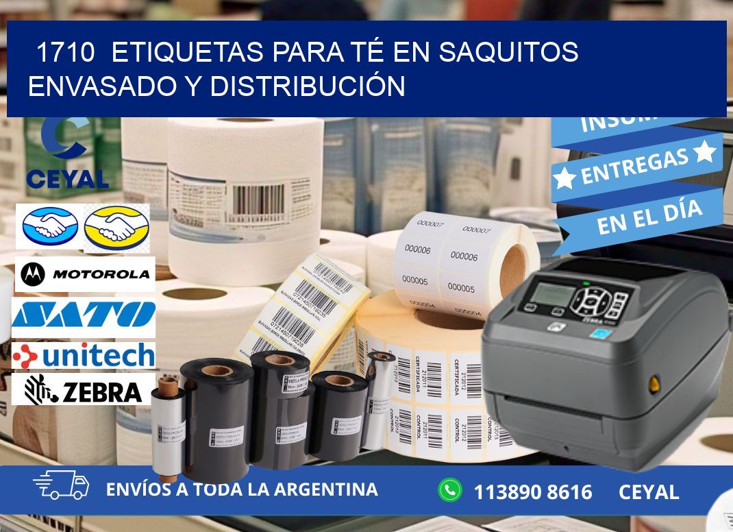 1710  ETIQUETAS PARA TÉ EN SAQUITOS ENVASADO Y DISTRIBUCIÓN