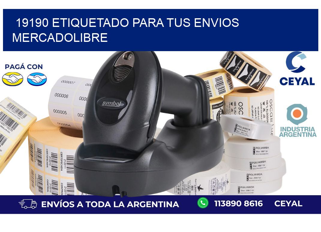 19190 ETIQUETADO PARA TUS ENVIOS MERCADOLIBRE