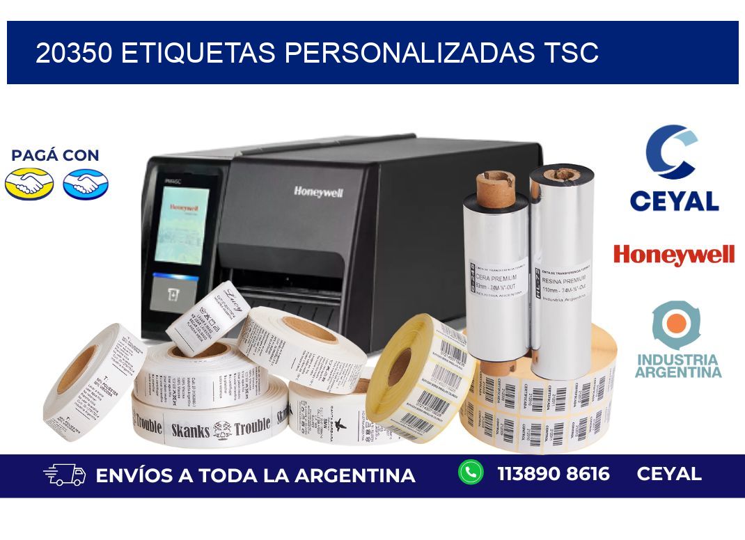 20350 ETIQUETAS PERSONALIZADAS TSC